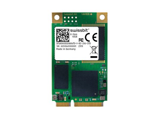 Industrial mSATA SSD, X-76m, 10 GB, 3D PSLC Flash