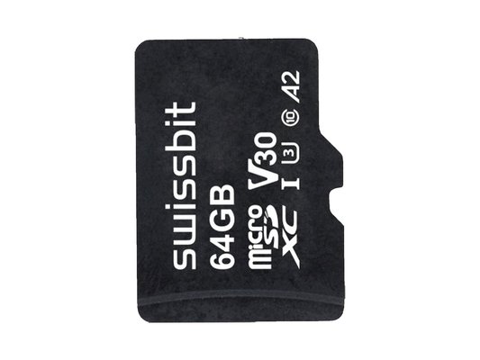 Industrial microSD Card S-56u 64 GB 3D PSLC Flash 